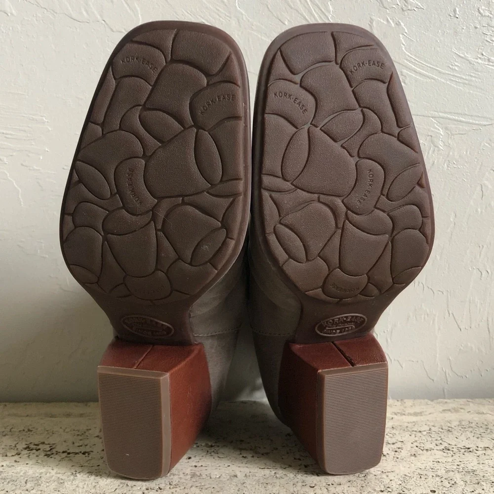 Like New Kork-Ease Heeled Leather Ankle Booties 7.5 M Boho Western Style - Picture 5 of 7